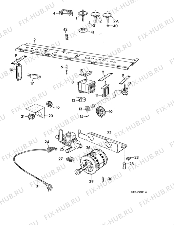 Взрыв-схема стиральной машины Zanker INT.EXCL. - Схема узла Electrical equipment